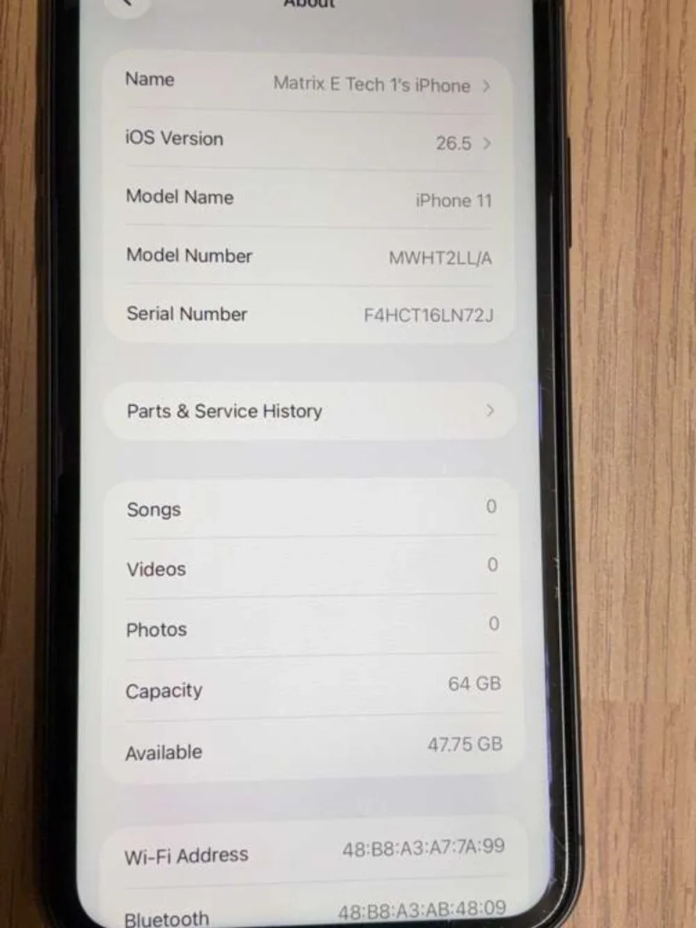 Apple iPhone 11 64GB Black AT&T Locked Smartphone A2111 Face ID iOS 26.5